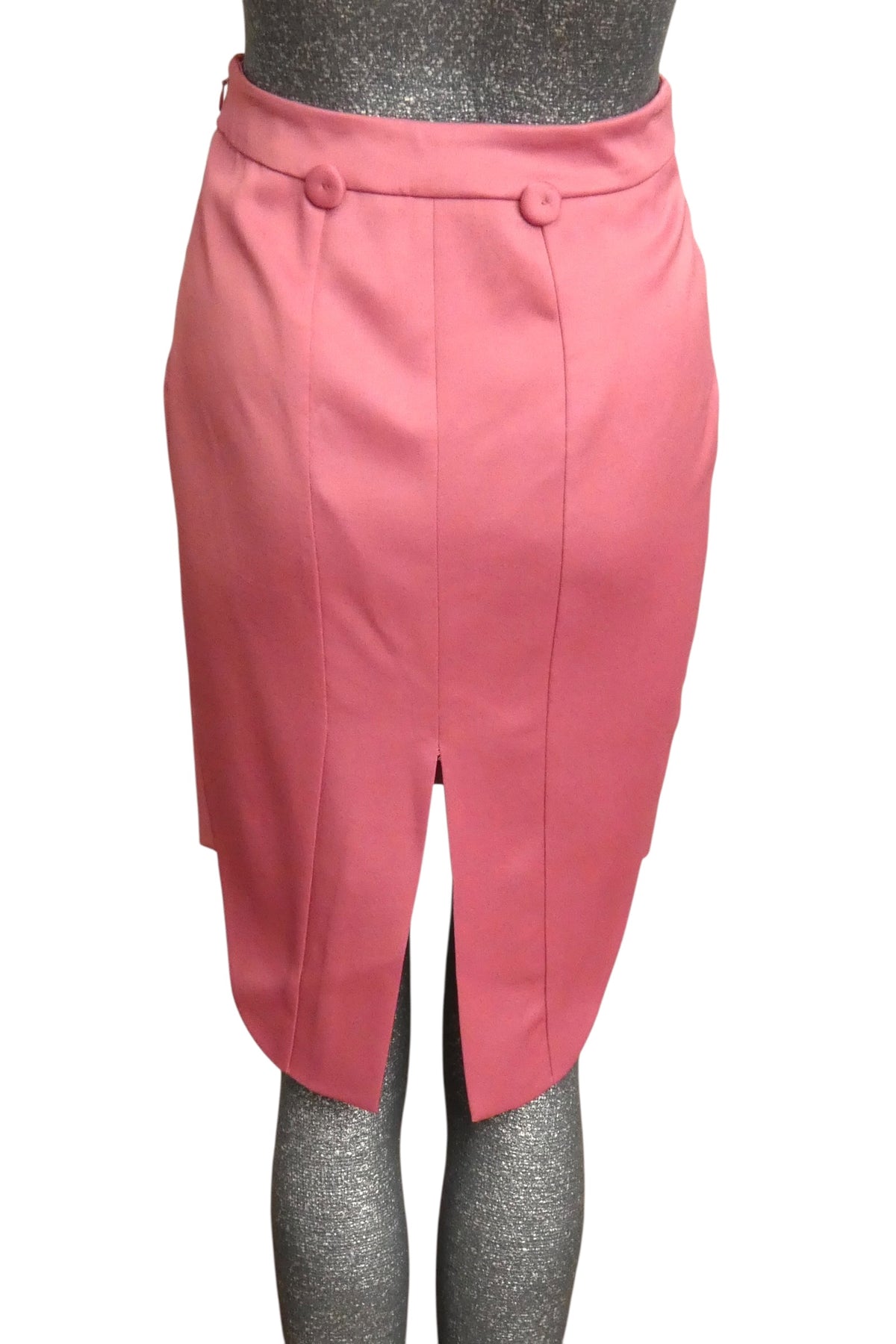 MOSCHINO COUTURE! - NWT Pink Satin Cutaway Skirt, Size-4