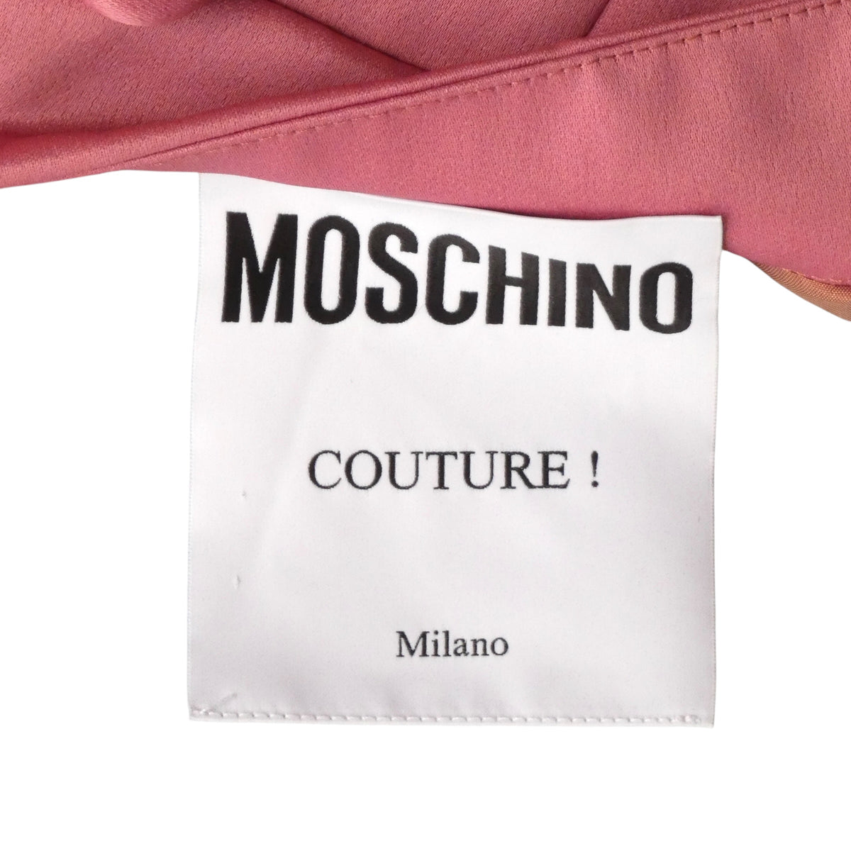 MOSCHINO COUTURE! - NWT Pink Satin Cutaway Skirt, Size-4