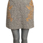 MOSCHINO COUTURE! - 2019 NWT Wool Embroidered Tweed Skirt, Size-8