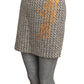 MOSCHINO COUTURE! - 2019 NWT Wool Embroidered Tweed Skirt, Size-8