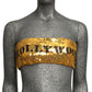 MOSCHINO COUTURE! 2020 Gold Sequin Tube Top, Size-8