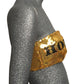 MOSCHINO COUTURE! 2020 Gold Sequin Tube Top, Size-8
