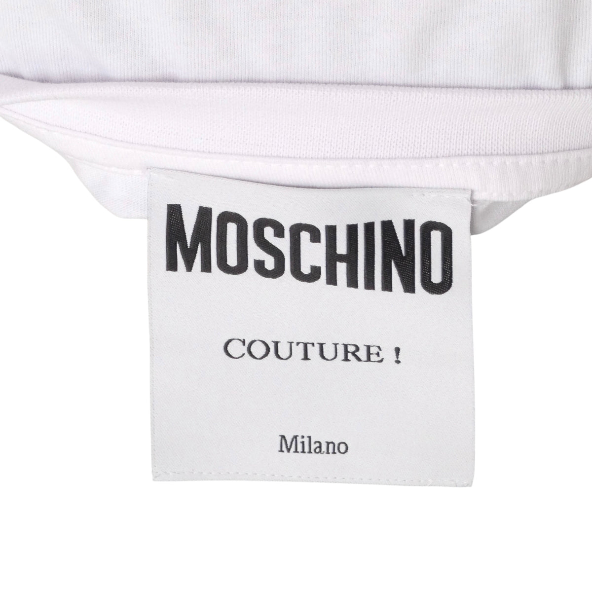 MOSCHINO COUTURE! - 2024 NWT White Cotton T-Shirt, Size-Large