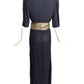 YVES SAINT LAURENT- 1986 Black & Gold Evening Gown, Size 10