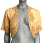 1930s Peach Silk & Lace Bed Jacket, Size-2