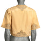 1930s Peach Silk & Lace Bed Jacket, Size-2
