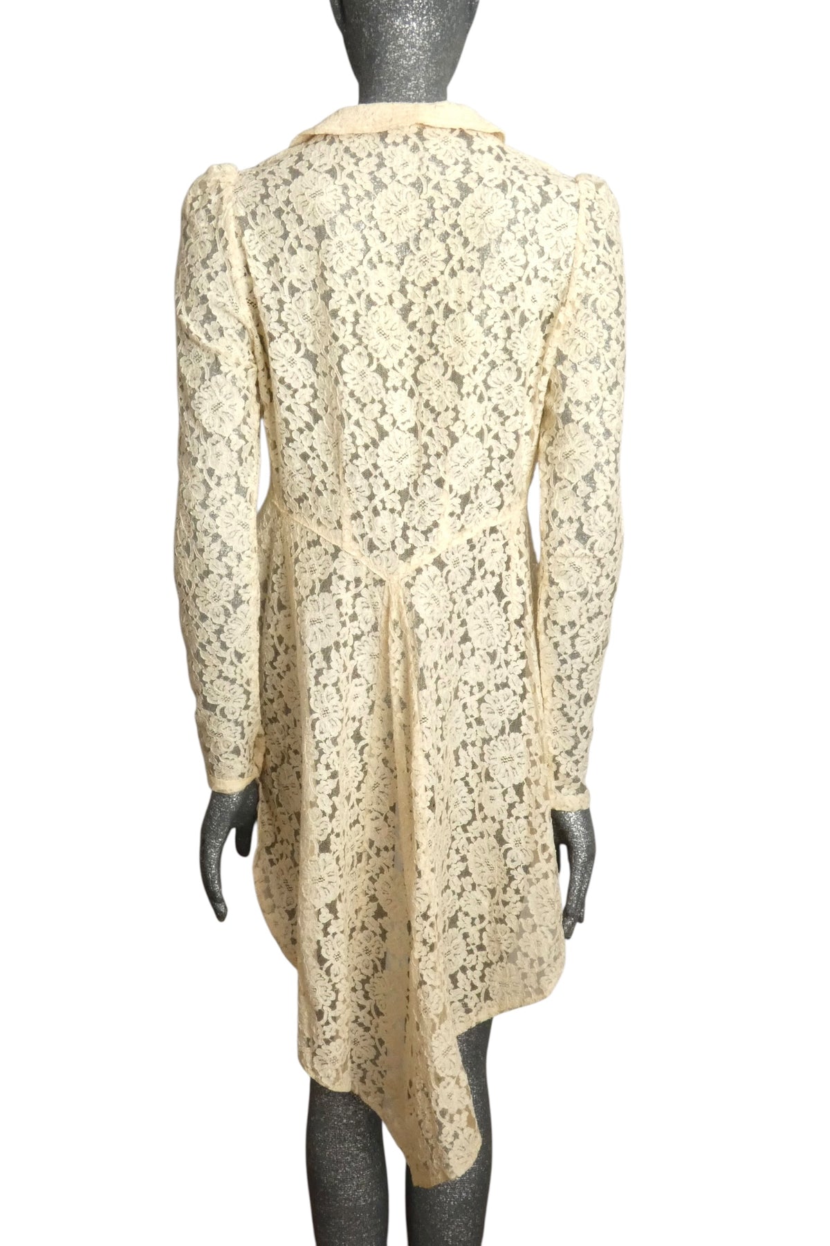 1930s Ivory Lace Evening Coat, Size-2
