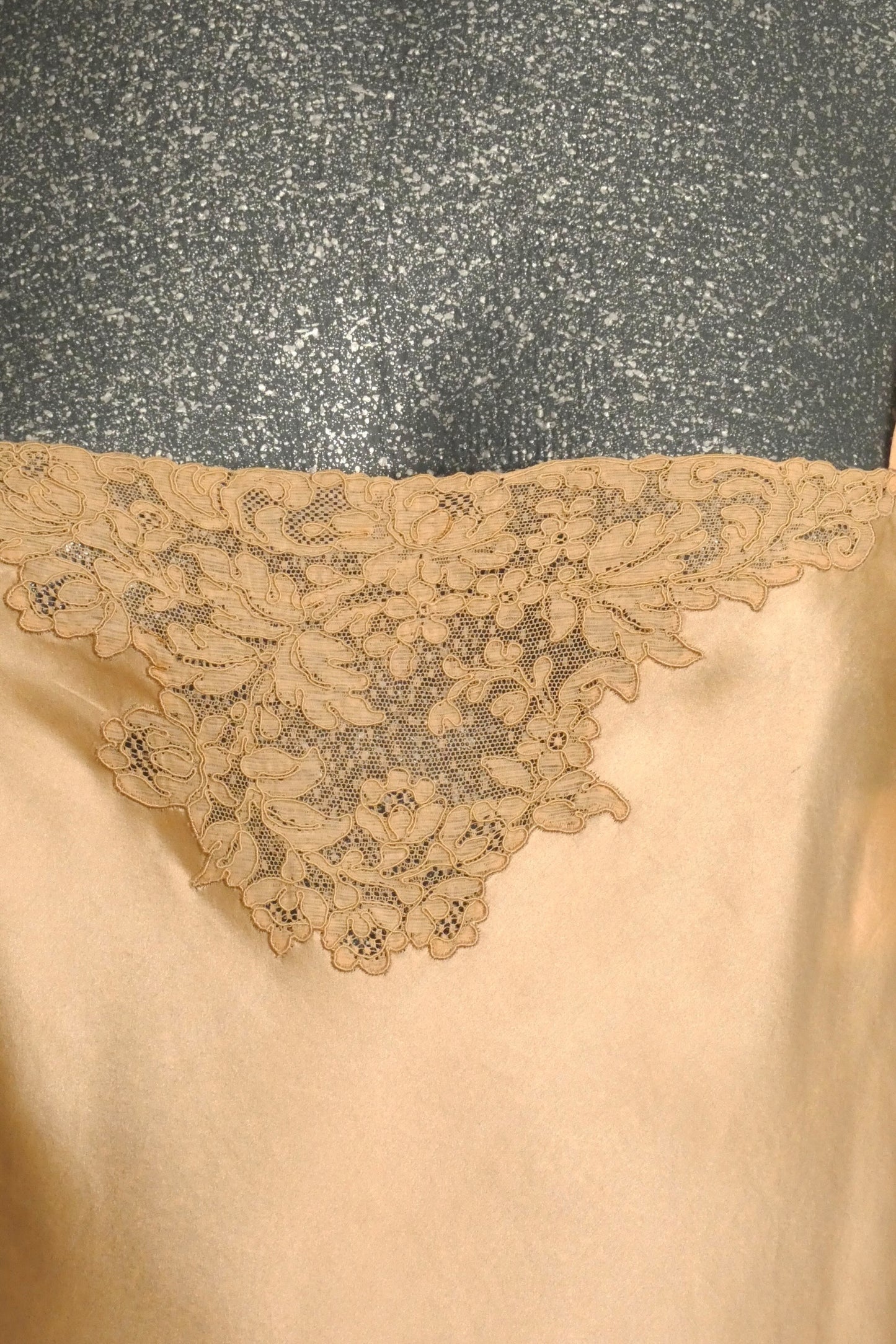 1930s Champagne Silk Charmeuse Step-In's, Size-4
