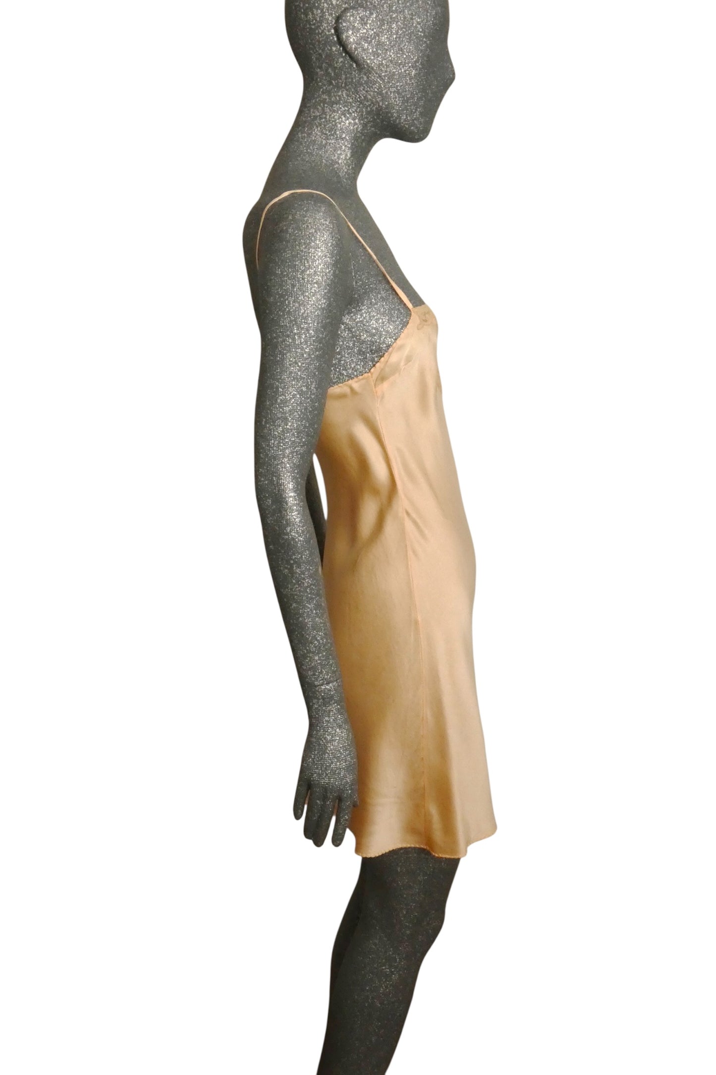 1930s Champagne Silk Charmeuse Step-In's, Size-4