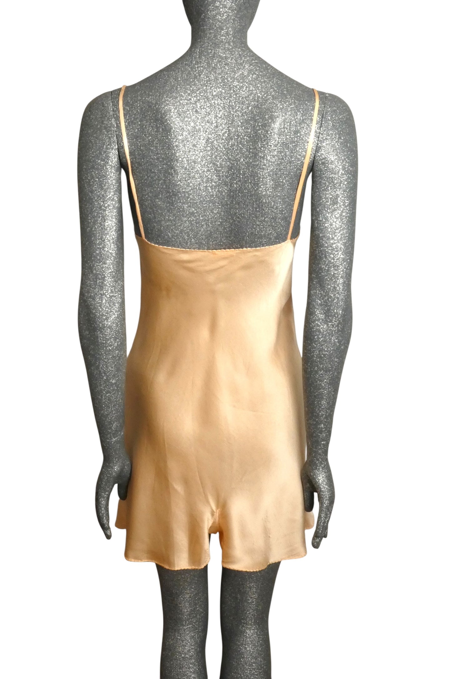 1930s Champagne Silk Charmeuse Step-In's, Size-4