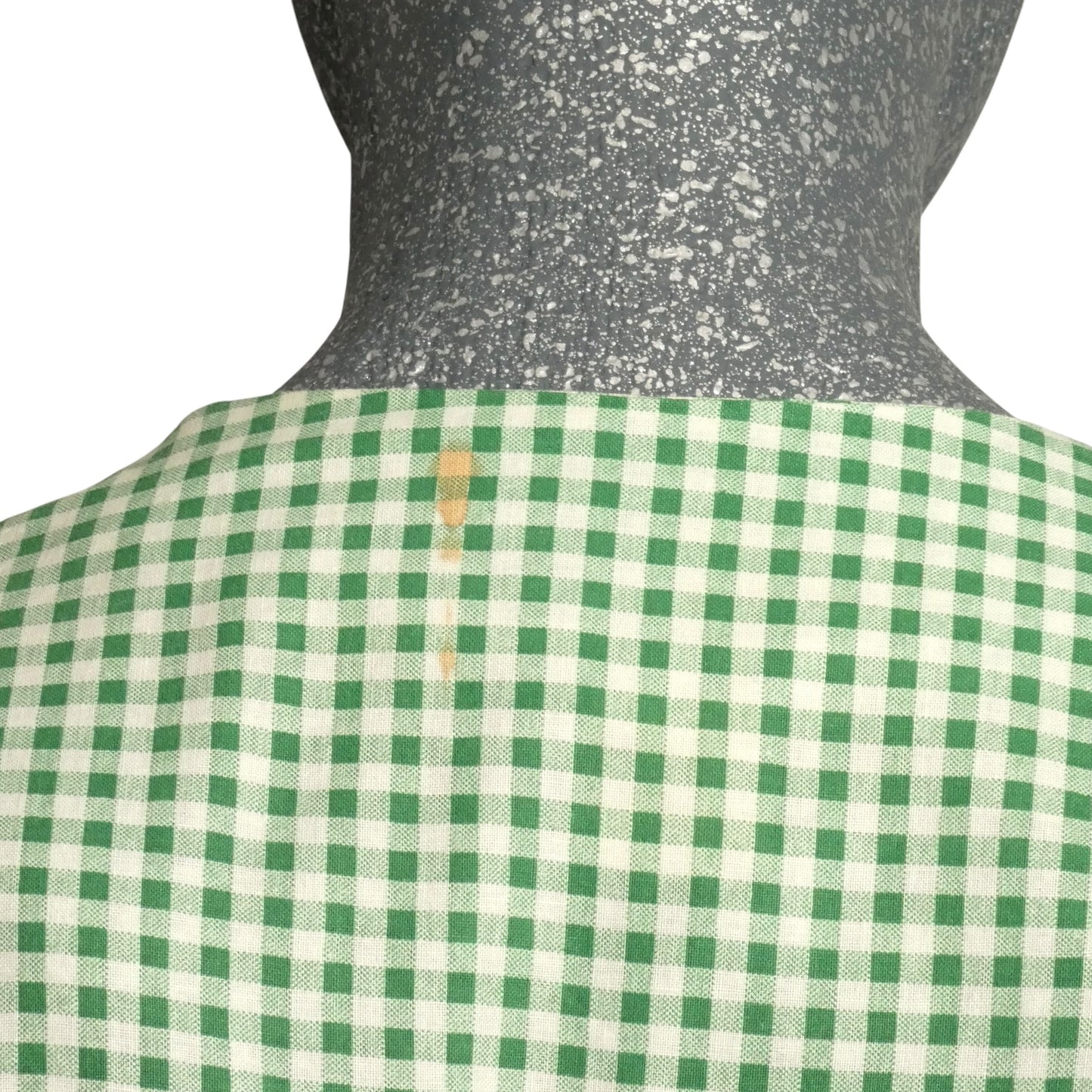 1930s Green Gingham Cotton Dress, Size-4