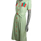 1930s Green Gingham Cotton Dress, Size-4