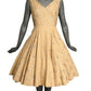 1950s Ivory Lace & Rhinestone Cocktail Dress, Size-6