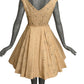1950s Ivory Lace & Rhinestone Cocktail Dress, Size-6