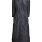 1950s Navy Silk Taffeta Bow Dress, Size-4