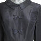 1950s Navy Silk Taffeta Bow Dress, Size-4