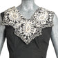 1950s Black Soutache Cotton Circle Skirt & Top, Size-2