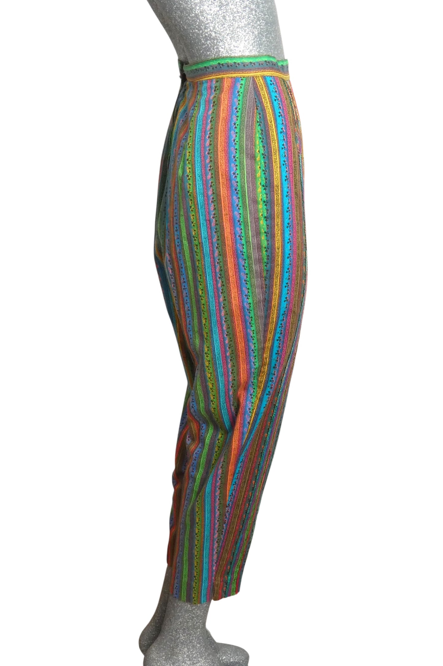 1950s Cotton Sequin Stripe Pants, Size-2