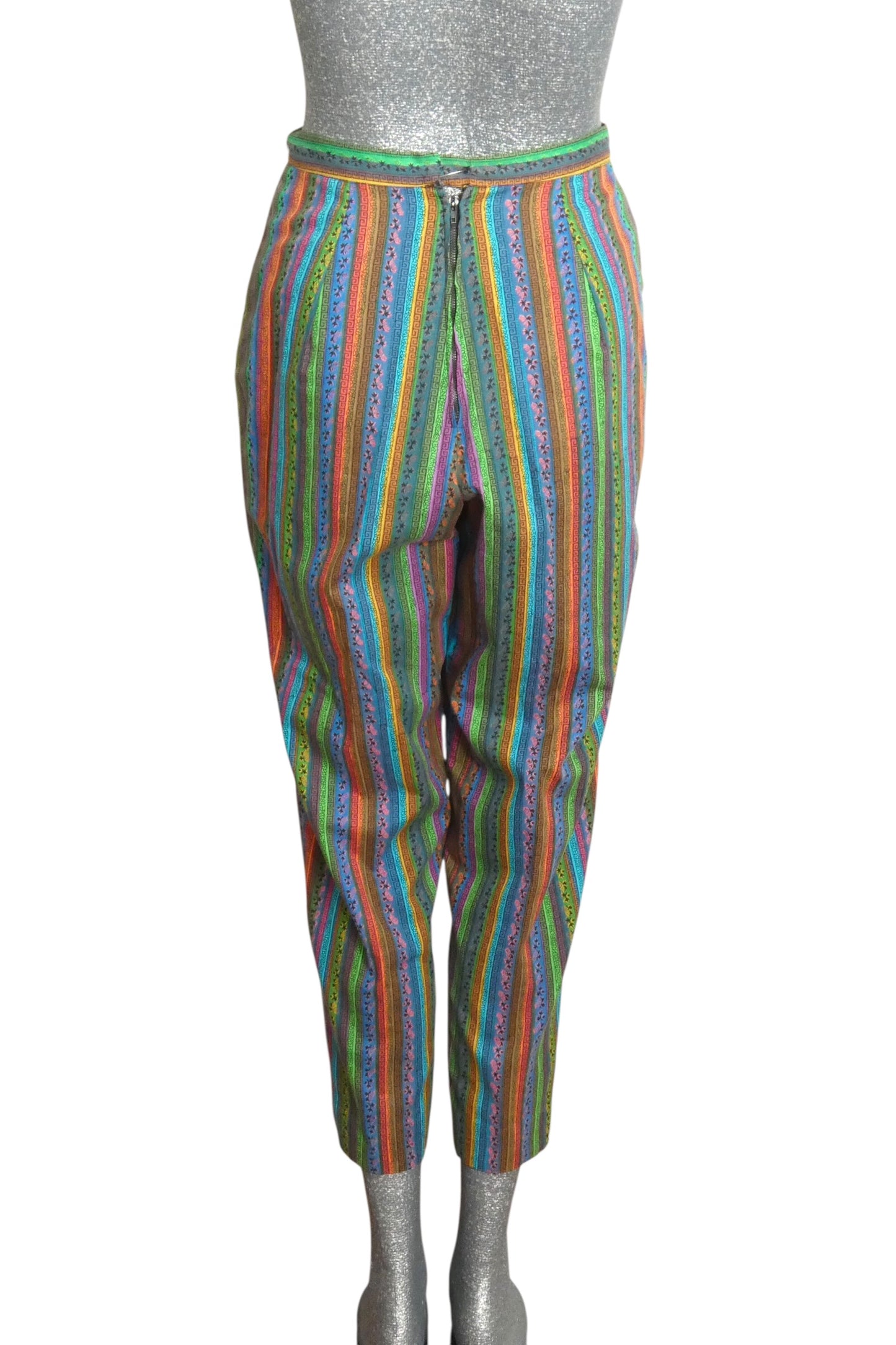 1950s Cotton Sequin Stripe Pants, Size-2