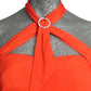 1950s Red Crepe Dinner Dress, Size-6