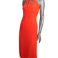 1950s Red Crepe Dinner Dress, Size-6