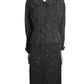 1950s Black & White Wool Tweed Suit, Size-6