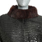 1960s Black Sequin Cocktail Dress & Jacket, Size-4