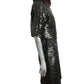 1960s Black Sequin Cocktail Dress & Jacket, Size-4
