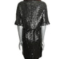 1960s Black Sequin Cocktail Dress & Jacket, Size-4