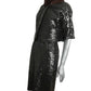 1960s Black Sequin Cocktail Dress & Jacket, Size-4