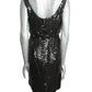 1960s Black Sequin Cocktail Dress & Jacket, Size-4