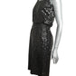1960s Black Sequin Cocktail Dress & Jacket, Size-4