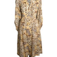 1970s Floral Print Peasant Dress, Size-6