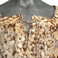 1970s Floral Print Peasant Dress, Size-6