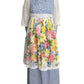 1970s Gingham Apron Dress, Size-2 Petite