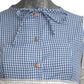 1970s Gingham Apron Dress, Size-2 Petite