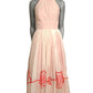 1970s Red & White Gingham & Batiste Maxi Dress, Size-4
