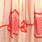 1970s Red & White Gingham & Batiste Maxi Dress, Size-4