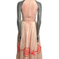 1970s Red & White Gingham & Batiste Maxi Dress, Size-4