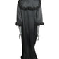 1970s Black Nylon Hostess Jumpsuit, Size-8