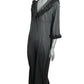 1970s Black Nylon Hostess Jumpsuit, Size-8