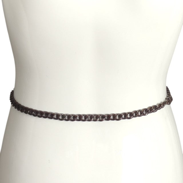 YVES SAINT LAURENT - 1980s Brass Spiral Chain Belt