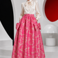 PIERRE CARDIN - 1994 Floral Print Taffeta Ball Skirt, Size 8
