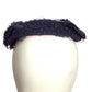 1950s Navy Damask & Feather Hat