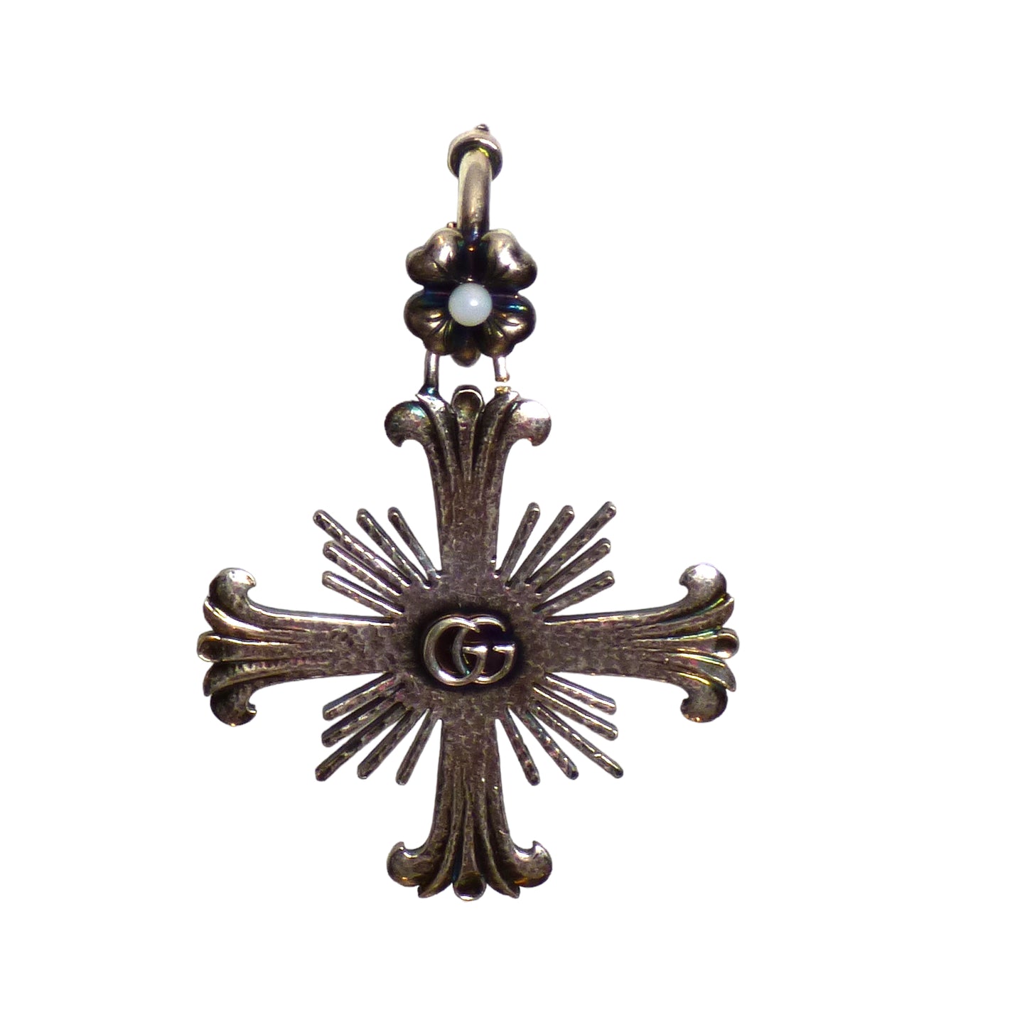 GUCCI-Silver Maltese Cross Earring