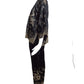1920s Embroidered Silk Pajama Set, Size 14