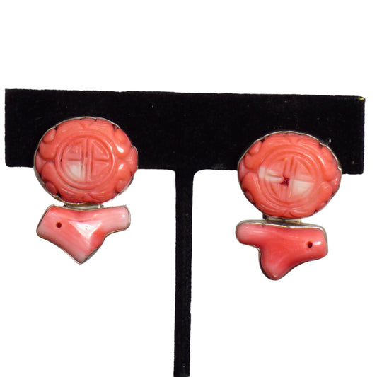 REBECCA COLLINS- Sterling & Coral Earrings