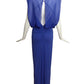 NICOLE MILLER-Blue Jersey & Georgette Evening Dress, Size-2