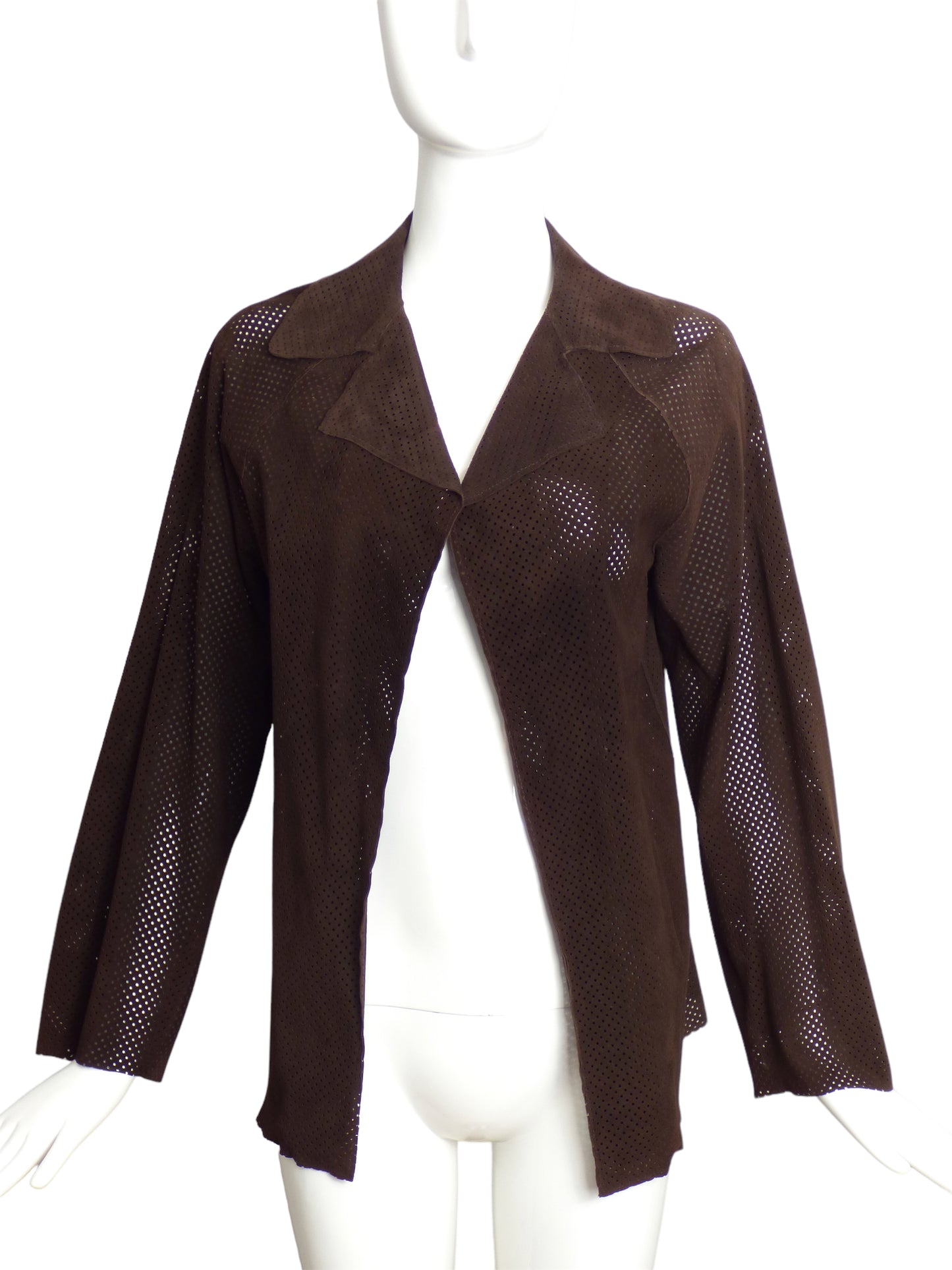JIL SANDER- 1990s Brown Leather Jacket, Size 6
