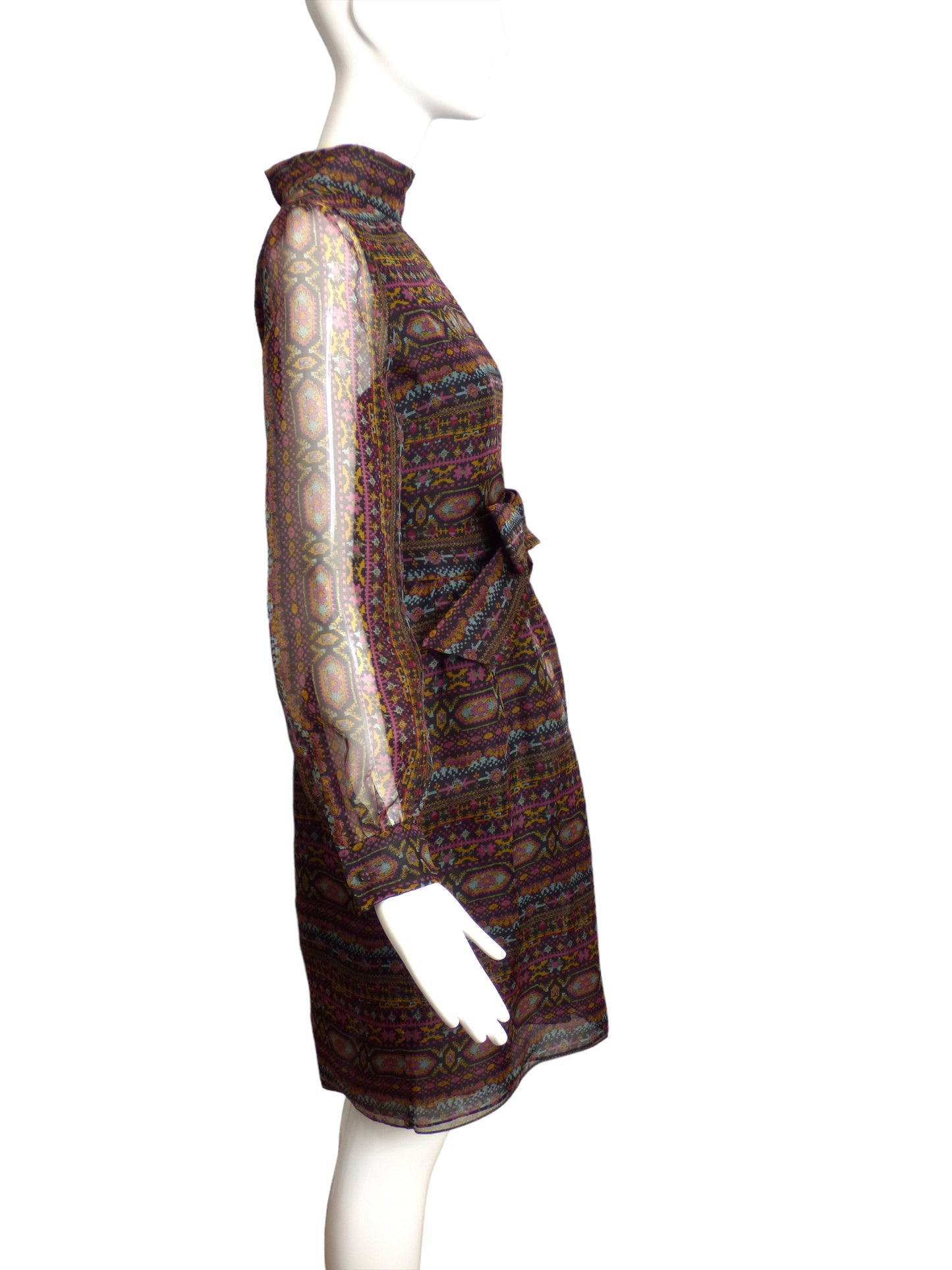 VALENTINO- Silk Organza Print Dress, Size-10